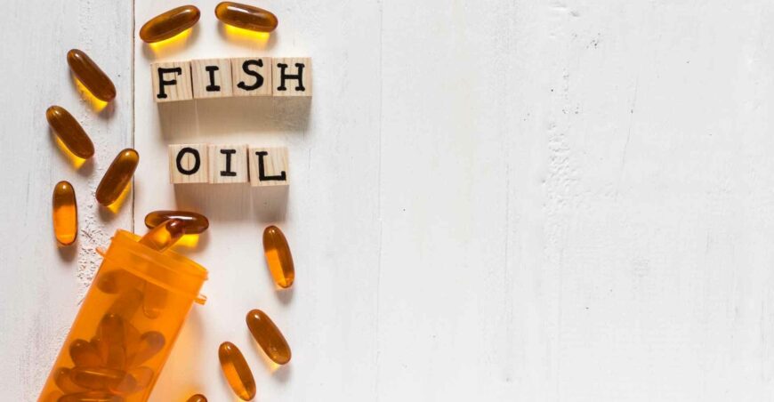 "Fish oil capsules rich in omega-3, essential for brain health and depression relief.